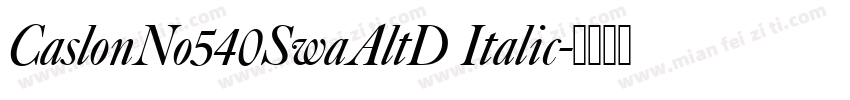 CaslonNo540SwaAltD Italic字体转换